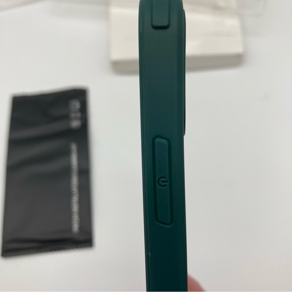 iPhone 12 mini case with built in hard tempered glass Green - Picture 2 of 12